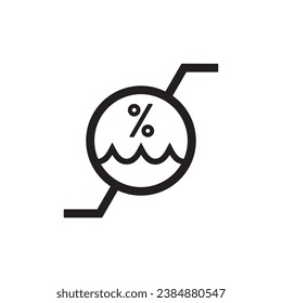 humidity limitation  icon symbol sign vector