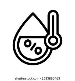 ícone de linha de umidade ilustração gráfico vetorial. Elemento simples ilustração vetor gráfico, adequado para aplicativo, sites e apresentações isolados no fundo branco