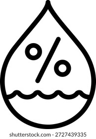 humidity line icon illustration vector