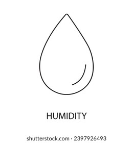 Humidity line vector for food packaging, water drop illustration.