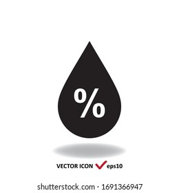 Humidity percent vector sign, simple minimal icon.