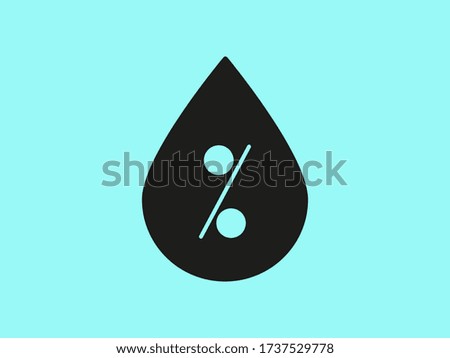 humidity percentage water icon vector percentage