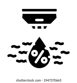 humidity sensor glyph icon vector. humidity sensor sign. isolated contour symbol black illustration