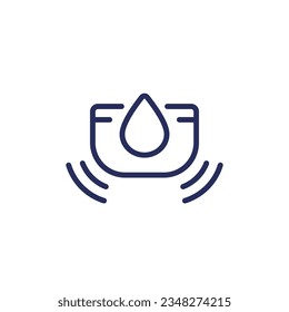 humidity sensor icon in line design