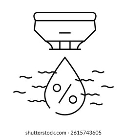 humidity sensor line icon vector. humidity sensor sign. isolated contour symbol black illustration
