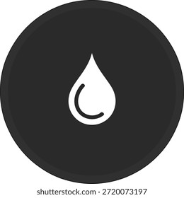 Ícone de gota de água do sensor de umidade no plano de fundo escuro