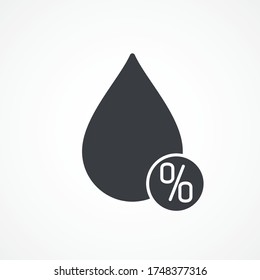 Humidity sign, Hygrometer Vector Icon