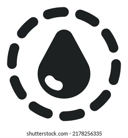 Humidity Sign with Solid Icon