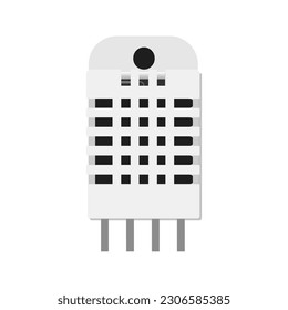 Ilustración vectorial del sensor de humedad y temperatura, proporcionando a los diseñadores gráficos una representación visual de un módulo de sensor capaz de medir tanto la humedad como la temperatura