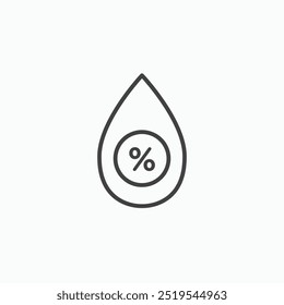 Humidity thin liner icon isolated