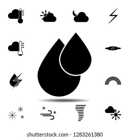 humidity, two drops icon. Simple glyph vector of weather set for UI and UX, website or mobile application