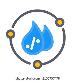 Vektorgrafik-Webseite für Luftfeuchtigkeit