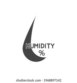 Humidity vector icon on white isolated background.
