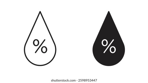 Humidity vector line icon illustration collection.