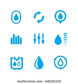 Humidity, Water Control Icons Set