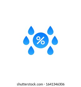 Humidity water icon. Vector temperature dry air humidity icon symbol.