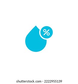 Humidity water icon. Vector temperature dry air humidity icon symbol