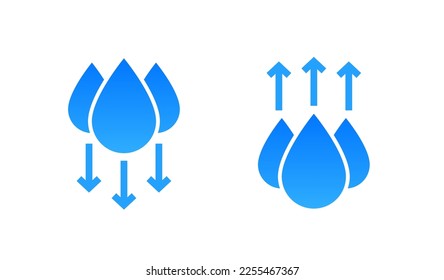 Humidity water icon. Vector temperature dry air humidity icon symbol