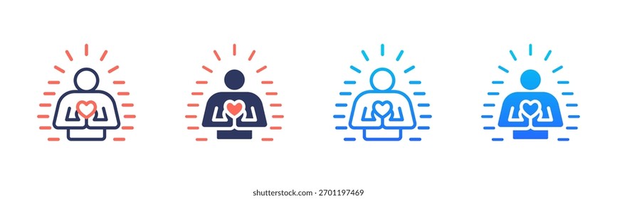 Paquete de iconos de humildad en múltiples estilos