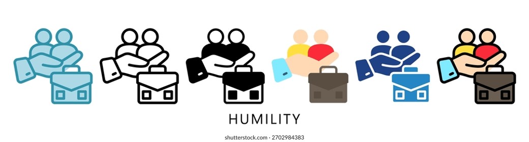 Ícone de Ilustração Humility Mini. Use Para Conceitos Modernos, Impressão, Ui, Kit Ux, Desenvolvimento De Web E Aplicativos. Vetor Relacionado Ao Financiamento De Negócios, Gestão E Muito Mais