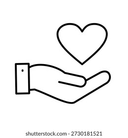 Humility Outline Icon Vector Illustration