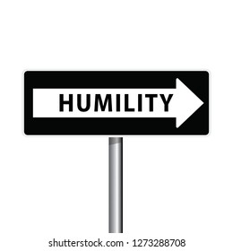 humility road sign, arrow 