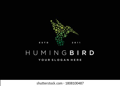 humingbird logo design vector template