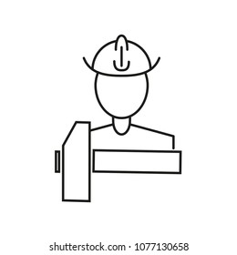 Hummer builder icon on the white background