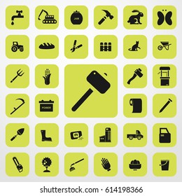 hummer icon. agriculture set. vector sign symbol on white background