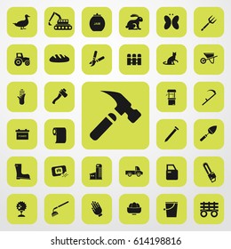 hummer icon. agriculture set. vector sign symbol on white background