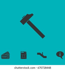 Hummer icon flat. Simple vector symbol and bonus icon