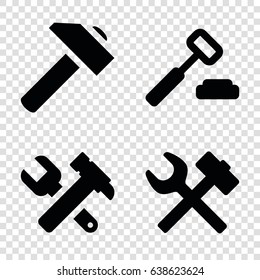 Hummer icons set. set of 4 hummer filled icons such as
