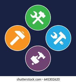 Hummer icons set. set of 4 hummer filled icons such as