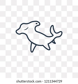 Hummerhead vector outline icon isolated on transparent background, high quality linear Hummerhead transparency concept can be used web and mobile