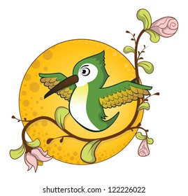humming bird flower background