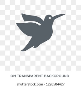 Humming bird icon. Trendy flat vector Humming bird icon on transparent background from animals  collection. 