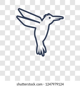 Humming bird icon. Trendy Humming bird logo concept on transparent background from animals collection