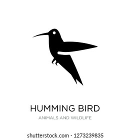 humming bird icon vector on white background, humming bird trendy filled icons from Animals and wildlife collection, humming bird simple element illustration