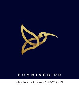 Humming Bird Illustration Vector Template. Suitable for Creative Industry, Multimedia, entertainment, Educations, Shop, and any related business.