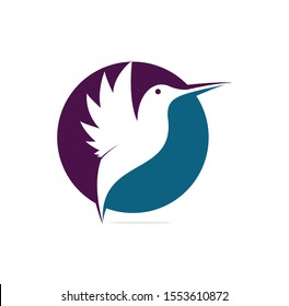 Humming Bird Logo Design Creative sign . Colorful colibri Bird Logo Icon Design
