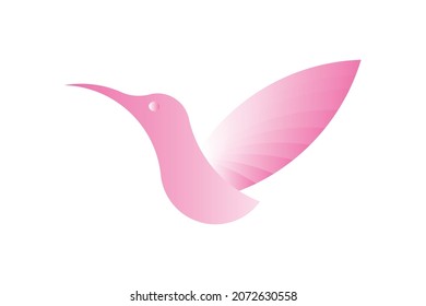 humming bird logo design modern and beauty