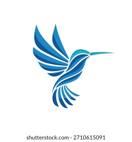 modelo de design de logotipo de beija-flor