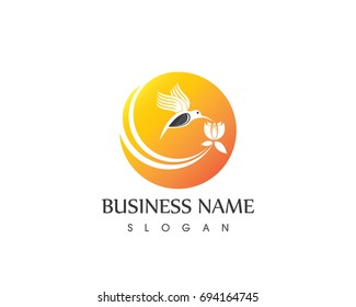 Humming Bird Logo Design Template