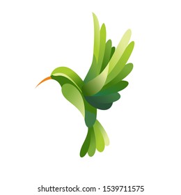 humming bird logo icon design vector