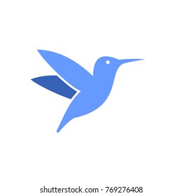 Humming bird logo template vector