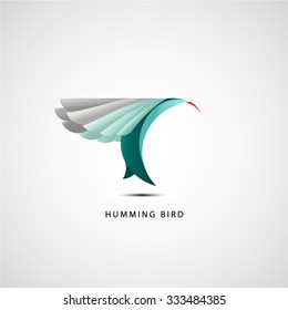 Humming Bird Logo Vector Design