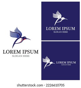 Humming Bird Logo Vector Template illustration
