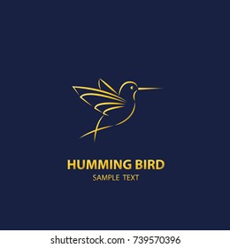 Humming Bird Logo Vector,design Luxury