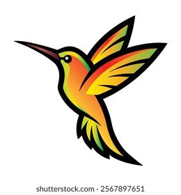 Humming bird mascot logo design