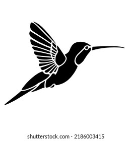 summende Vogelsilhouette im Format Vektorgrafik auf weißem Hintergrund